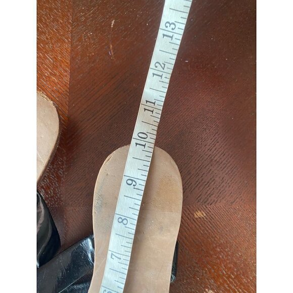 Tory Burch Cameron Black Patent Leather Thong Casual Sandal - 6 1/2 - Picture 10 of 11